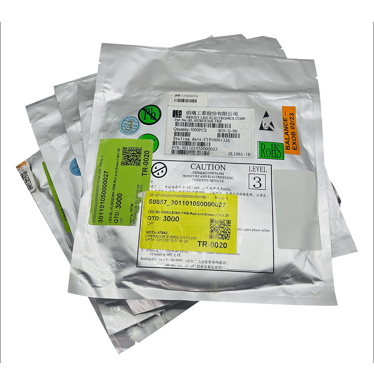 LED BL-HUBGE36H-TRB, Bicolor (Vermelho/Verde) 20mA, 3000pcs