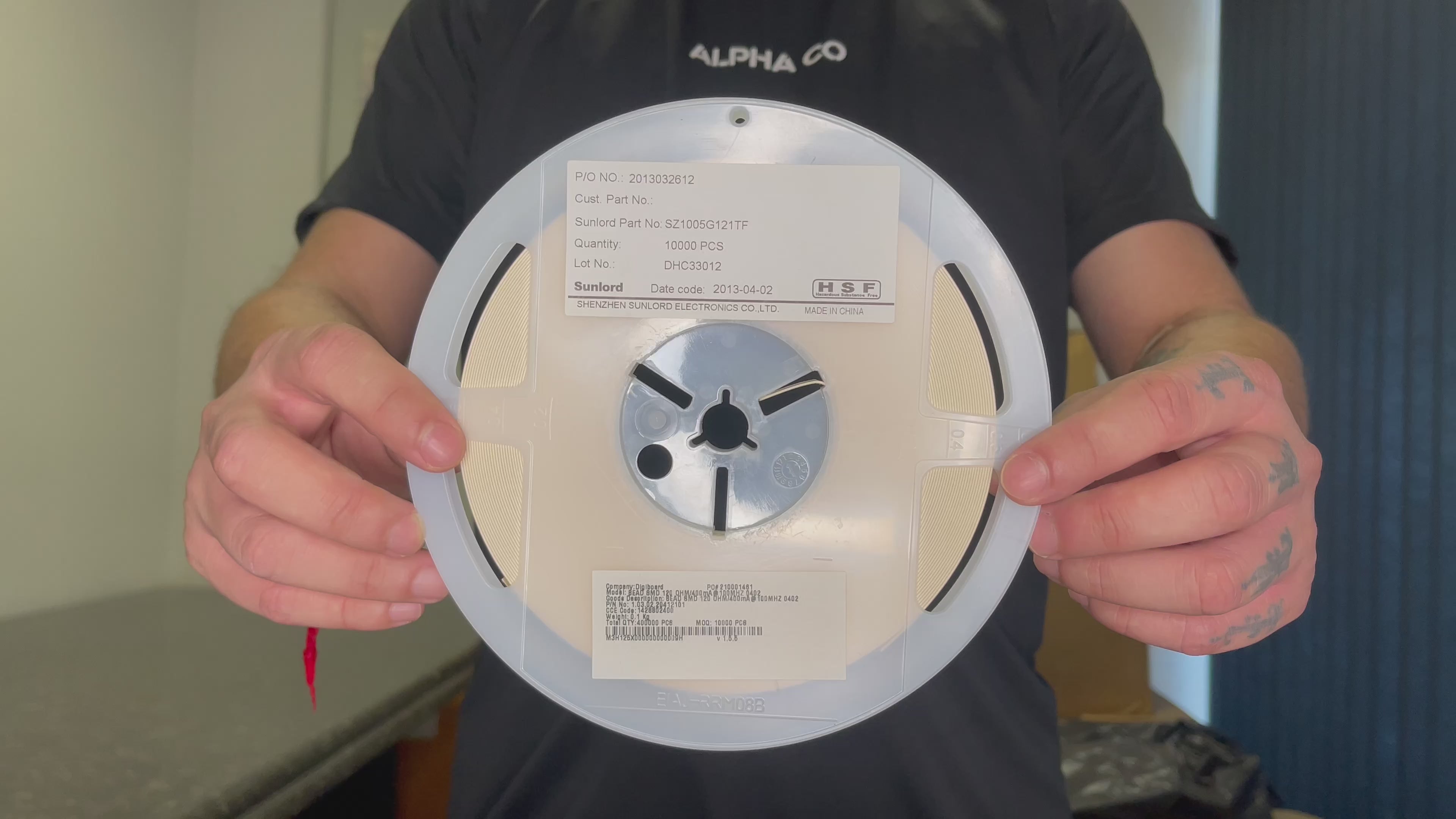 Ferrite SZ1005G121TF SMD 0402 120Ω 300mA Sunlord 10,000 pcs