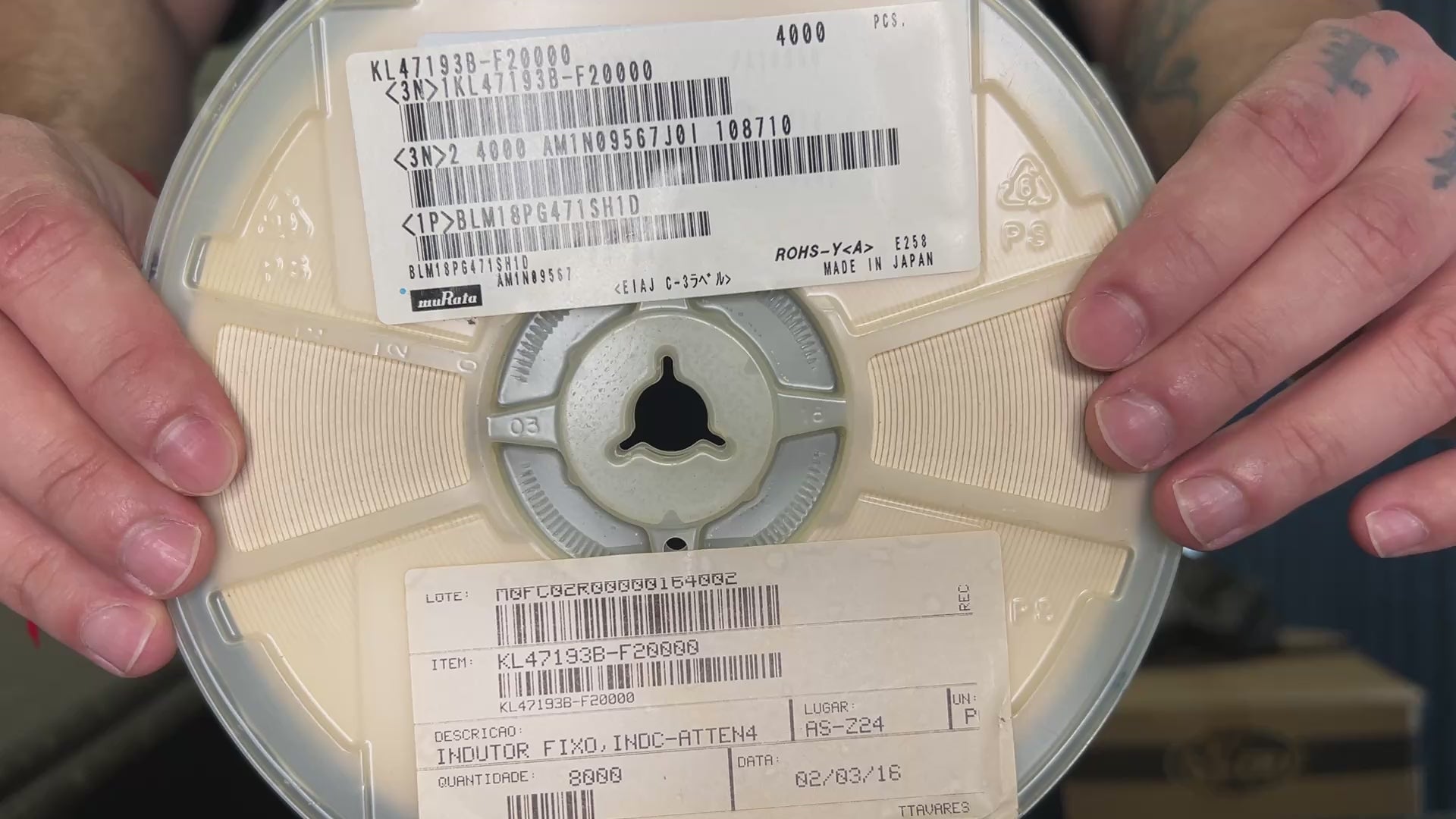 FERRITE EMI SMD BLM18PG471SH1D 470Ω 2A Murata 80,000 pcs