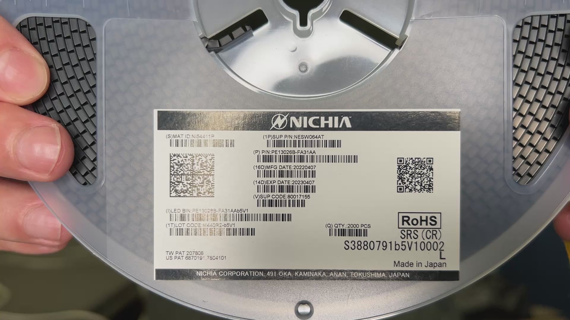 LED Branco de Alta Luminância 1210 (3225) NESW064AT 3.2X2.0X1.2MM NICHIA 2.000 pcs
